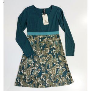 Prana Breathe Kaley Dress NWT Medium Peacock Boho Paisley